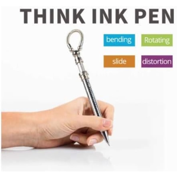 Magnetic Think Ink Fidget Pen, Metal Roller Spring Flex Ball, Creative Fidget ångestleksak, stress relief för vuxna