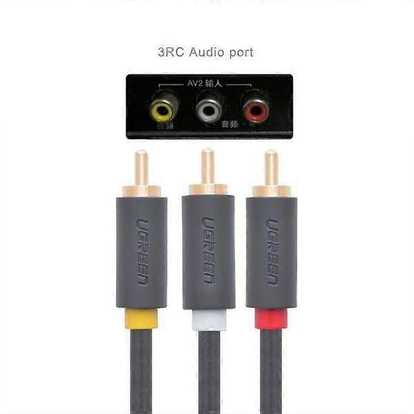 UGREEN 10524 1,5 m 3 RCA hann til 3 RCA hann stereo lydkabel AUX-ledning