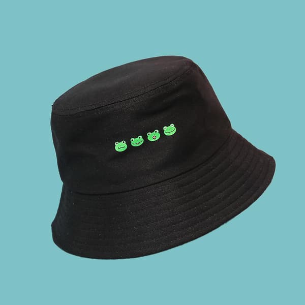 Fiskarhatt med groda för kvinnor Solhatt Hatt för tjej M (56-58cm)