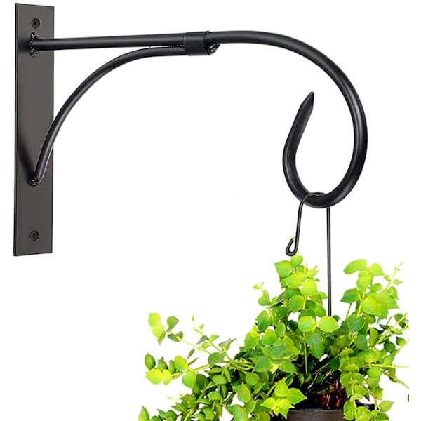 1 stk veggmontert plantehengende brakett holdbar anti-rust plante kroker for hengende plante tørkestativ fuglemater lanterne vindspill hus