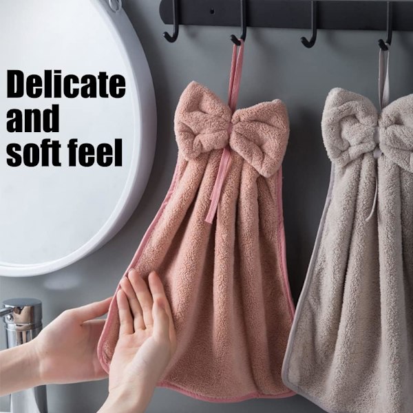 4 kpl ripustuspyyhkeitä lenkeillä, mikrokuitu koralli fleece