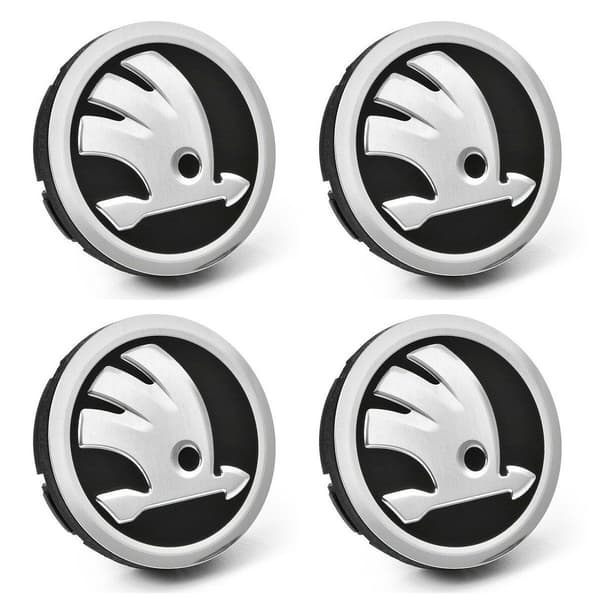 Skoda Centrumkåpor / Navkapslar Bilmärke - 4-pack 56 mm