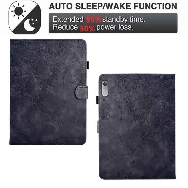 Til Lenovo Tab P11 Gen 2 TB-350/Xiaoxin Pad Plus (2023) Etui Kort Holder Læder Tablet Cover - Sort
