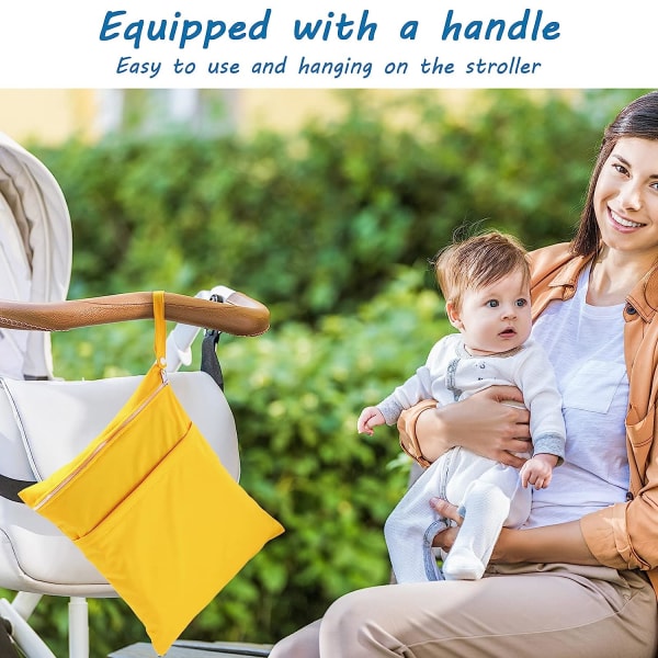 4 delar Våttorrväska för baby Vattentät våtväska Tvättbar resväska Återanvändbar