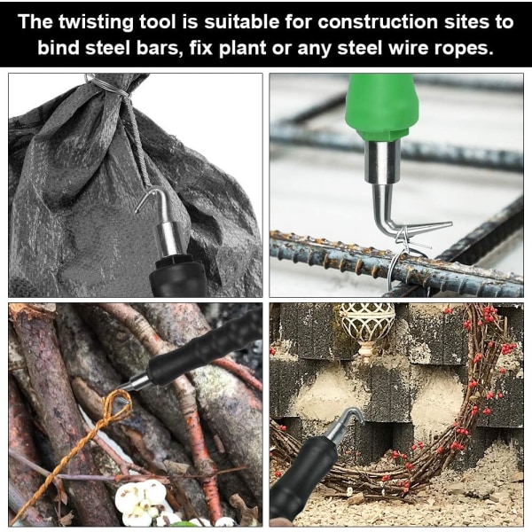 2-delt rebar-binder automatisk trekkbinder semi-automatisk teleskopisk krok betong metall rebar-binder verktøy