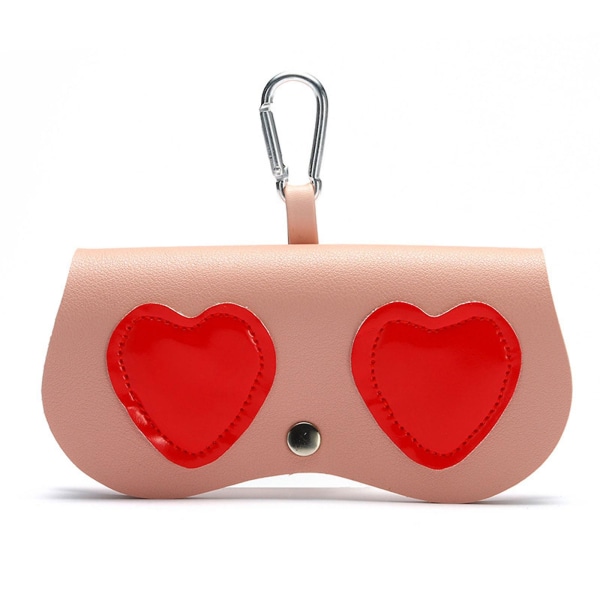 Pink heart cartoon glasses bag, sunglasses bag