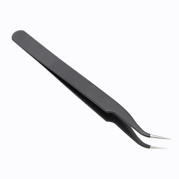 2-pack - Böjda pincetter för nageldekoration black
