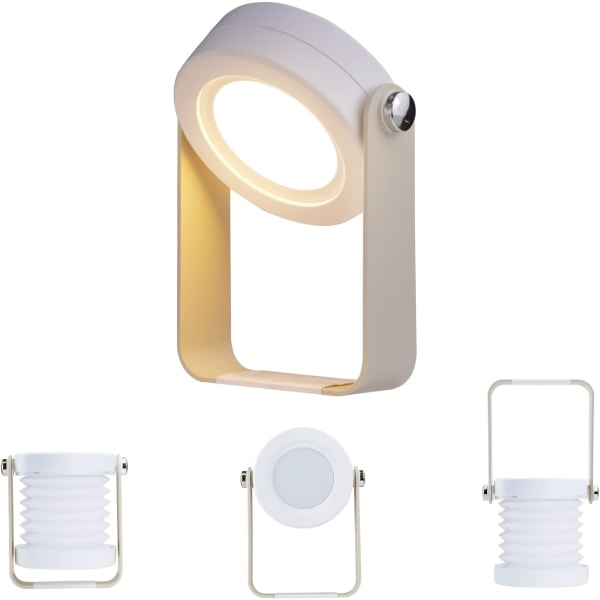 Touch Night Light-lampa med handtag, USB laddningsbar skrivbordslykta, 360° roterbar bärbar hopfällbar LED-lampa