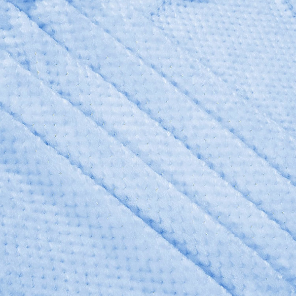 Flanellfilt, 127x178 CM Mjuk Soffa Kast, Våffel Fleece Kast för Soffa, Baby Blå Filt