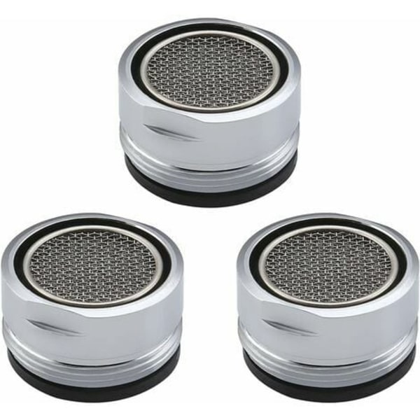 3-pack vattenbesparande kranfilter Krantillbehör Diffusor Kranfilter med tätningar för kök och badrum