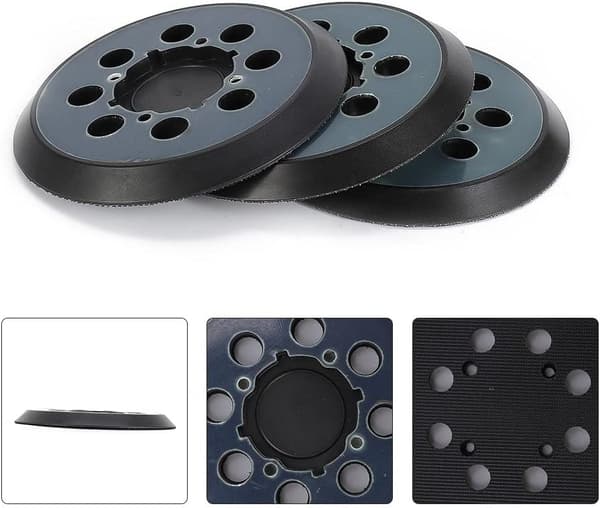 3-pack 8-håls slippapper för DWE6423 125 mm excenterslip, blå