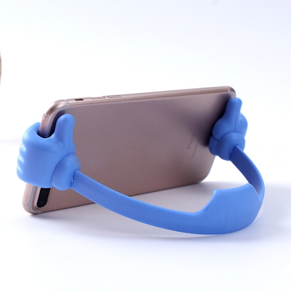 Telefonställhållare 1 st Tummen Upp Lat Hand Arm Fingerhållare Nyhet Bärbar Skrivbords Mobil Celltelefon Kickstand Söt (Blå)