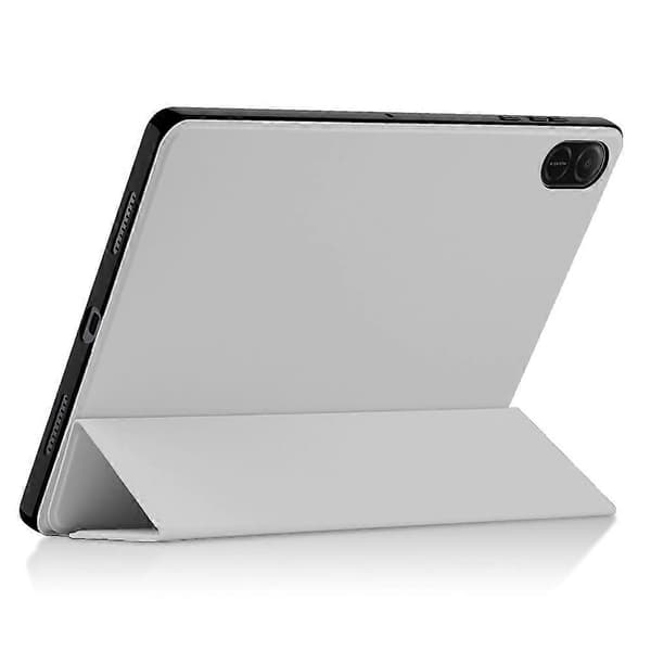 Fodral för Honor Pad X8a PU Läder TPU Baksida Trefaldigt Ställ Tablet Skydd - Grå