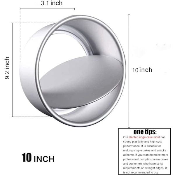 2 kpl tarttumatonta pyöreää kakkuvuokaa irrotettavalla pohjalla kakun paistamiseen pyöreä kakkuvuokasetti 10inch