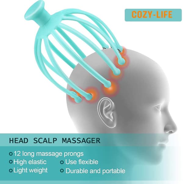 Massage Scratcher til dyb afslapning, bøj hovedmassager til stresslindring, manuel hårstimulering