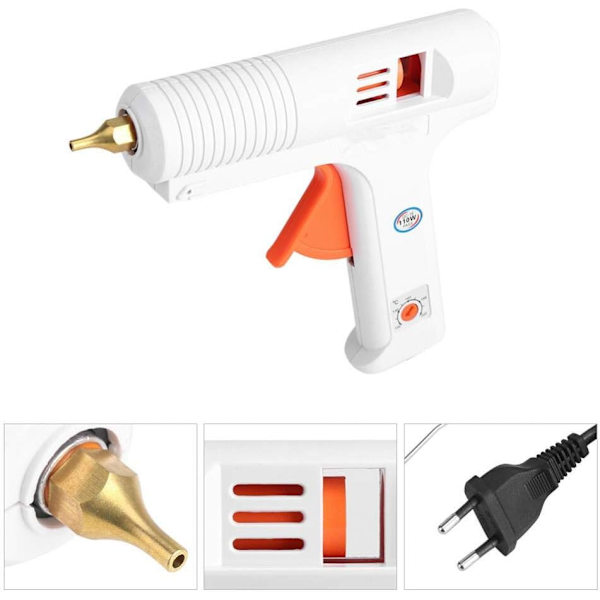 Limpistol, Limpistol Professionell Justerbar Konstant Temperatur Varmlimspistol Hantverksreparation Verktyg 110W (EU-kontakt)