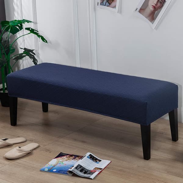 Spisebenkdeksel, Stretch Vaskbart Polstret Benk Overtrekk, Jacquard Benk Setebeskytter