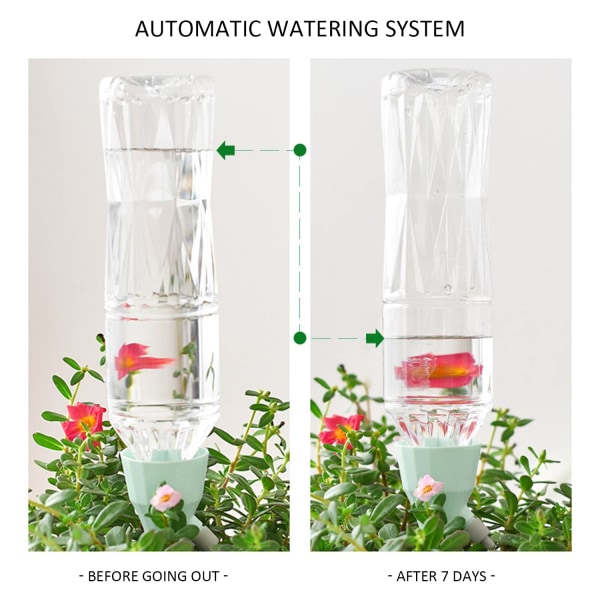 Set med 8 växtvattnare, justerbar bevattnare, växtredskap för trädgårdsarbete, krukabevattningssystem för vattning av olika växter
