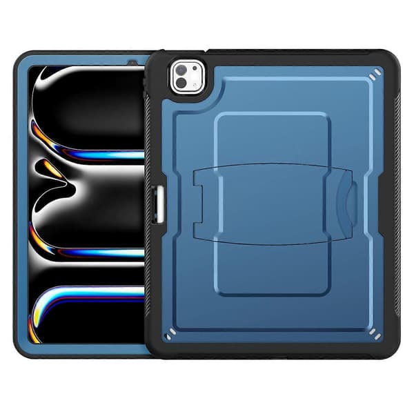 Fodral för iPad Pro 13 (2024) PC+TPE Tablettskydd med Dold Zinklegeringsstativ