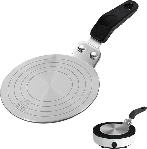 Induktionsadapter, 13 cm Varmediffusionsplade, Induktionskogepladeadapter i rustfrit stål, til Moka/Gaskomfur