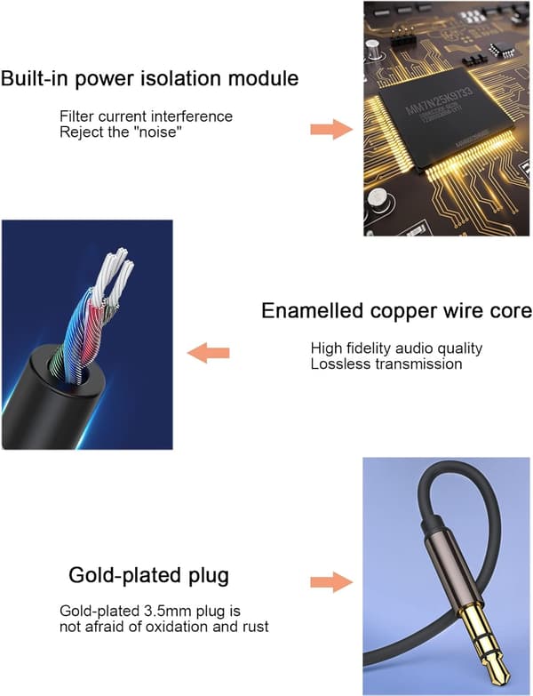 Bluetooth-modtager til bil, USB Bluetooth-hjælpeadapter, Bluetooth 5.0-modtager med 3,5 mm AUX-stik og USB-lydadapter