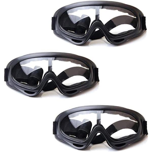 Säkerhetsglasögon för barn - 3-pack skyddsglasögon för utomhuslek för barn, skyddsglasögon för ögonskydd och laboratoriearbete