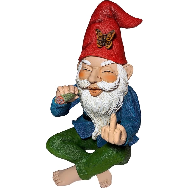 Mood Lab Havehave Gnome - Afslappet Gnome - 9,6 Tommer Høj Statue Plænehave Figur