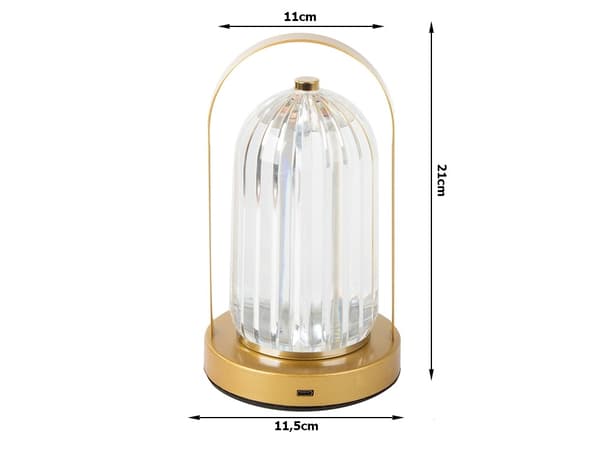 LED Krystalllampe / Bordlampe / Nattlampe - 3 Lysmoduser