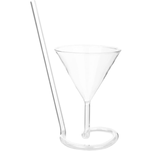 Spiralcocktailglas, Creative Vampire Filter Rödvinsglas, Long Tail Cocktail Halm Vinglas
