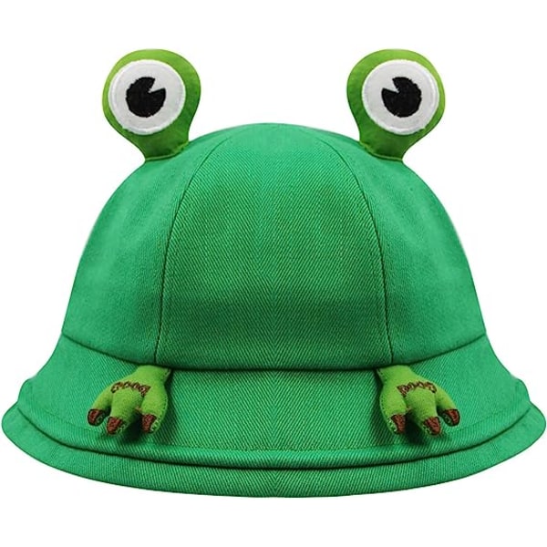 Söt groda Bucket Hat Bomull Bred Brätte Hink Sun UV-skyddande hatt för småbarn Flickor Pojkar