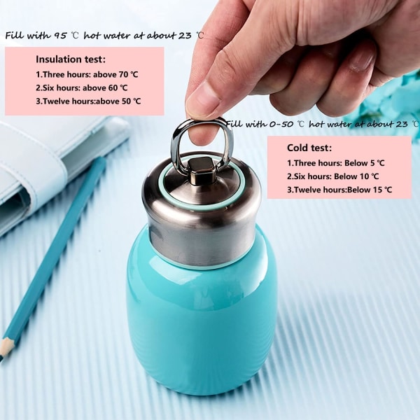 Mini 6,8 oz söt vattenflaska Vakuumisolerade vattenflaskor i rostfritt stål läckagesäkra