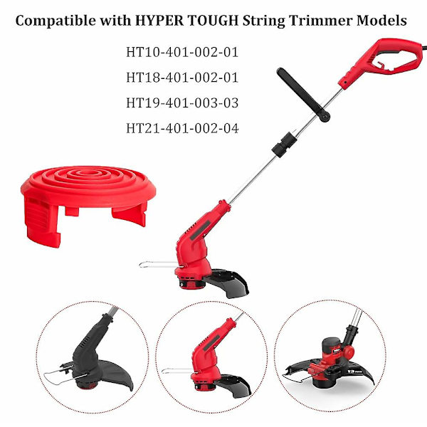 2 st Spolkapslar för Hyper Tough Gräsklippare Spolskyddsbyte, TLH-01-1