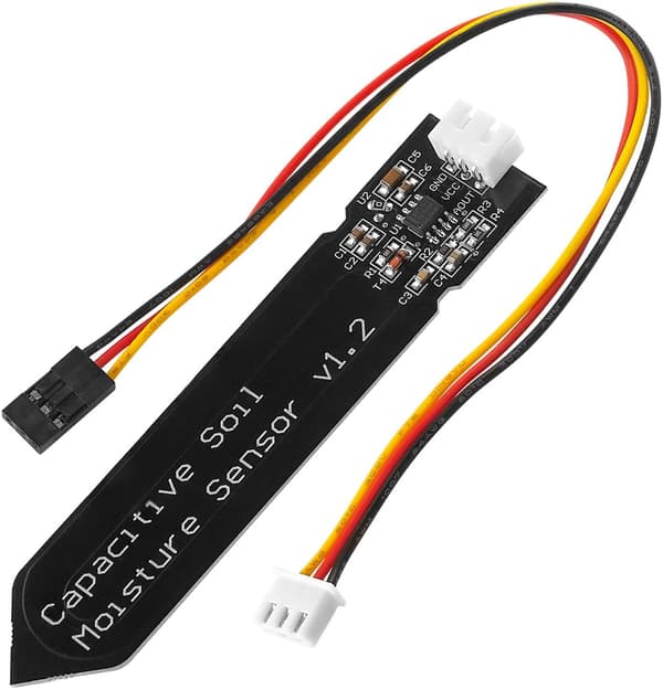 Jordfuktighetssensor Kapacitiv Hygrometer Modul V1.2 Kompatibel med Arduino och Raspberry Pi Inkluderar e-bok!