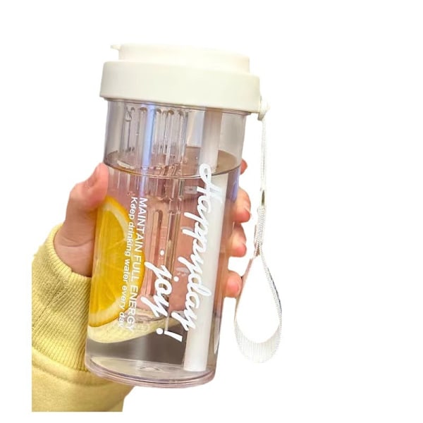 600ml Vandflaske med Frugtinfuser, Frugtinfuser Vandflaske, Lækagesikker Sportsvandflaske, Designet til Alle Tasker, Rygsække Zorro