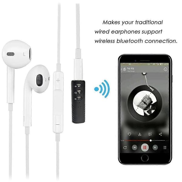 Trådløs Bluetooth V4.1 Mottaker Sender Adapter 3.5mm Jack for Bil Musikk Audio Aux Mottaker