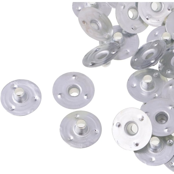 100 st silver metalliska teljus vekehållare vekar flik bas ljustillverkningstillbehör 20*7mm