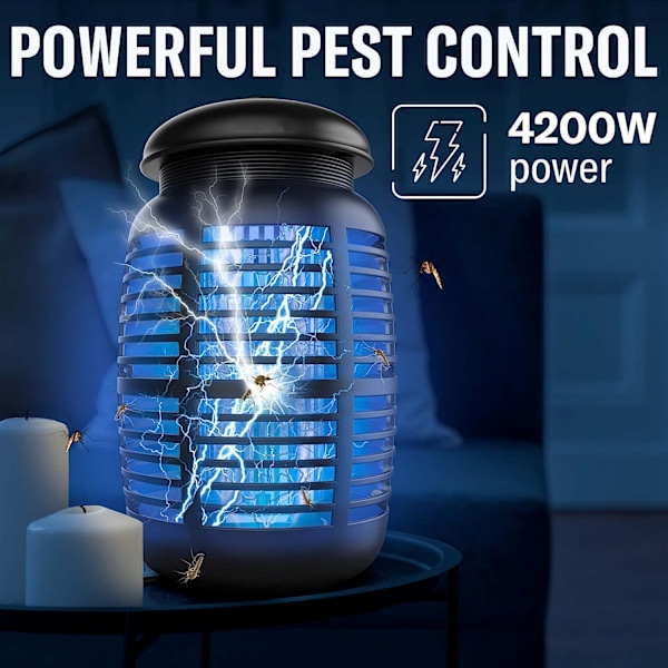 Insektsdödare och lockande insektsfälla, inomhus och utomhus vattentät insticksbar elektronisk glödlampa.