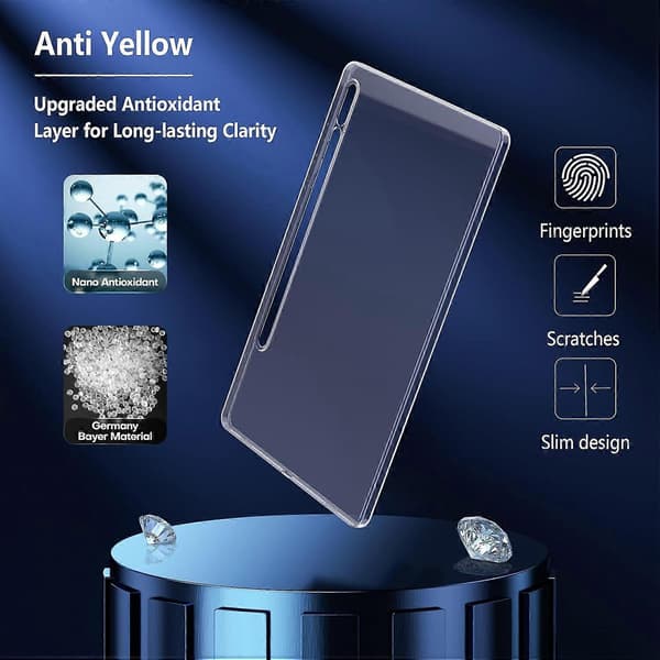 For Samsung Galaxy Tab S10+ Super Clear Case Fallbeskyttelse Shell TPU Tablet Cover