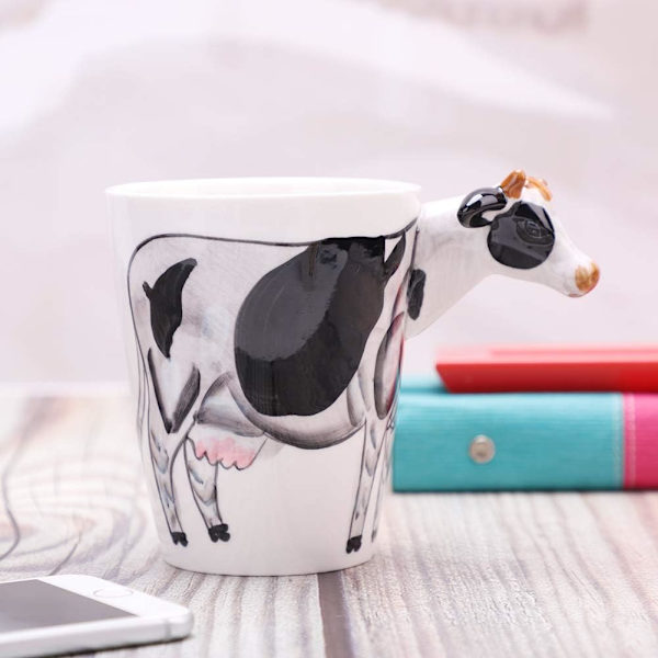 Stor kaffekop 3D sød morgenkaffe vandkrus kreativ keramisk kontorkrus med dyr
