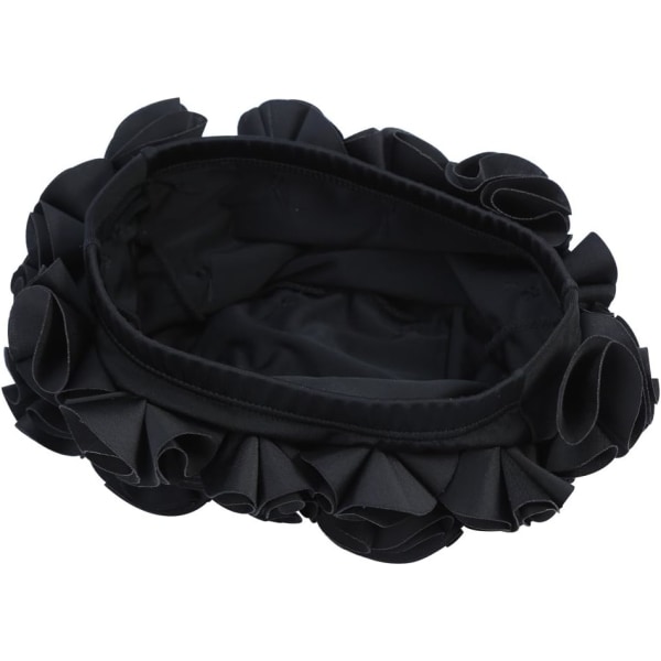 Svømmehætte - Retro Blomster Badehætte Elastisk Svømmehætte til Langt Hår Svømmehætte til Kvinder og Børn