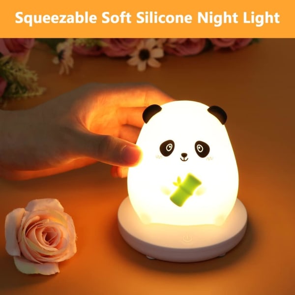 LED-yövalo, Pandan yövalo, pehmeä silikoninen yövalo kosketusanturilla