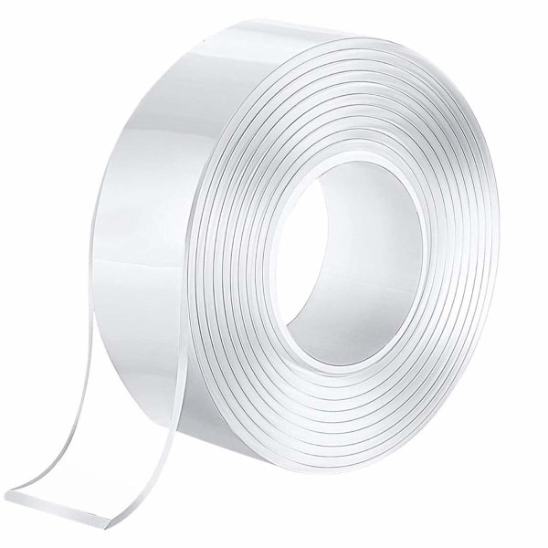 Återanvändbar Nano-tejp, Nano-tejp, Tvättbar spårlös tejp, Anti-glidtejp för glas, plast, papper, etc. (5M)