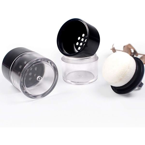 2-pack 10g påfyllningsbar kompaktfodral med pufflock och sil DIY kosmetisk foundation kompaktfodral