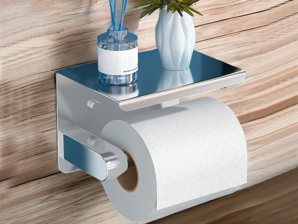 WC-paperiteline hyllyllä - Loft-muotoilu teräksestä