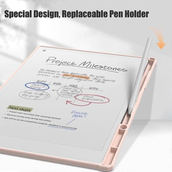 För ReMarkable Paper Pro Fodral Akryl Läder Tablet Skydd med Pennhållare Auto Wake/Sleep - Svart