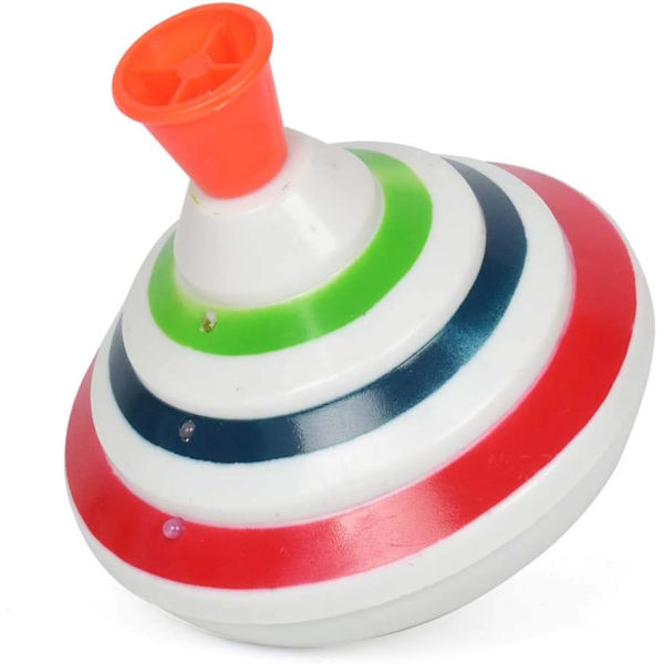 Snurrande topp leksaker med LED och musik Peg Spinning Spinning Top leksaker presenter till barn