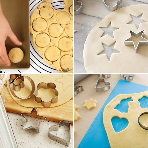 Mini Cookie Cutter Set 30st Hj rta Stj rna Blomma Rund Fyrkantig