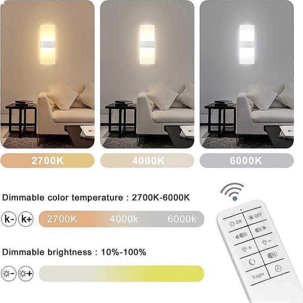 6W LED Indendørs Væglampe Simpel Grå Børste Design 27CM3000k Sølv