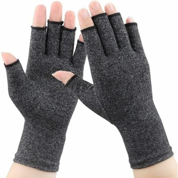 1 par artritis handsker, lindring af artritis tryksmerter, rheumatoid osteoartritis og karpaltunnelsyndrom, premium kompression og fingerløse handsker