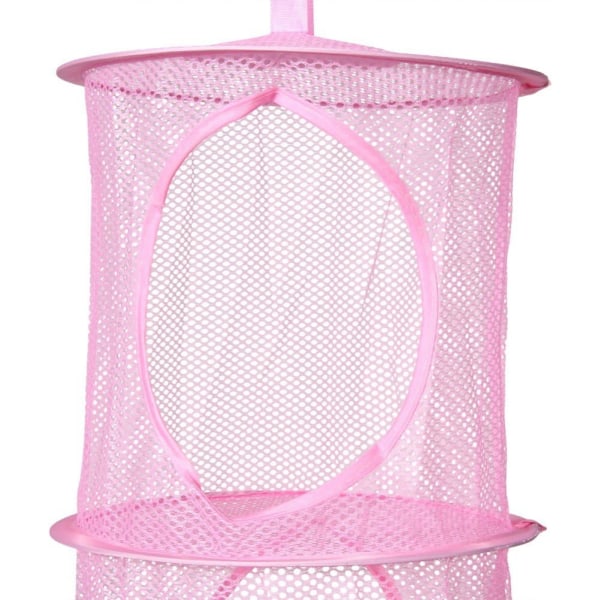 Leksaksförvaring Hängande Nätkorg Bröstnät Barnleksak Förvaringsväska Sovrumsvägg Dörr Garderob (Rosa)